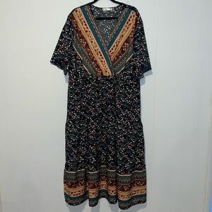 Keluummi Women’s Lightweight Short Sleeve Boho Maxi Dress 
S10